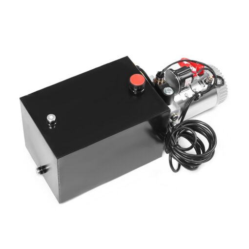 Nakkaa 12V DC Hydraulic Power Device 8 Quart/ 10 Quart/ 13 Quart Hydraulic Dump Trailer Pump for Lifting and Lowering Dump Trailer Trucks Single/Double Acting (13 Quart Single) - Image 2