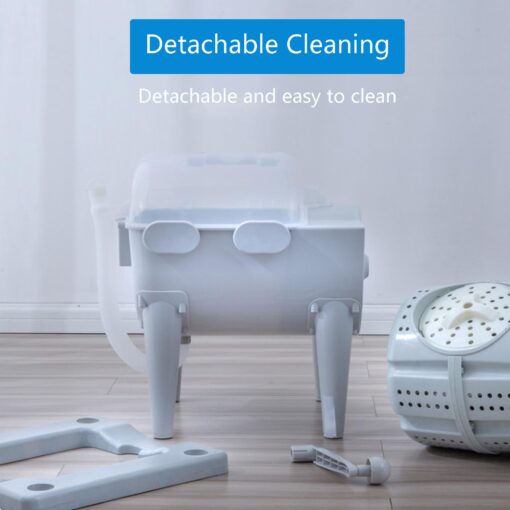 Portable Hand-Operated Drum Washing Machine, Non-Electric Manual Clothes Washer Dehydration, Hand Crank Laundry Wringer Washing Machine, Spin Dryer for Camping Apartments RV Dormitory Business Trip - Image 7
