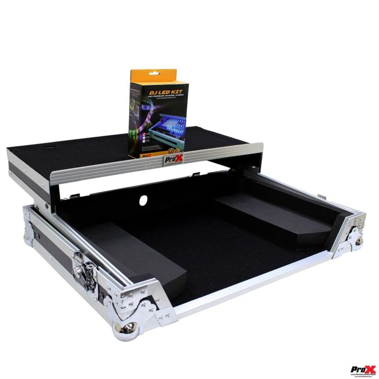 ProX XS-DDJSR2LT LED ATA Flight Case For Pioneer DDJ-SR2 DJ Controller with Laptop Shelf and LED - Image 3