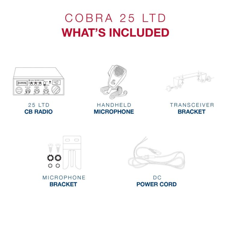 Cobra 25LTD Professional CB Radio - Emergency Radio, Travel Essentials, Instant Channel 9, 4 Watt Output, Full 40 Channels, 9 Foot Cord, 4 Pin Connector - Image 6