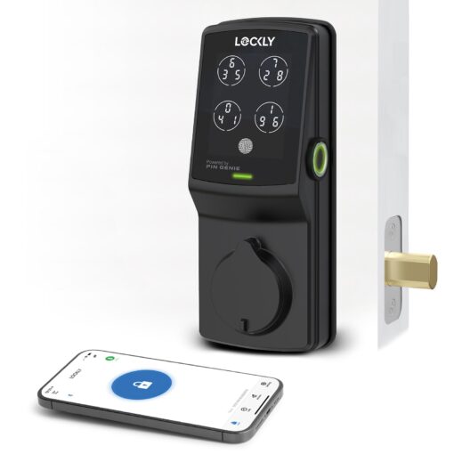 Lockly Secure Pro Bluetooth Smart Door Lock, Keyless Entry with PIN Genie® Digital Keypad, 3D Biometric Fingerprint Sensor Front Door Lock Deadbolt, Voice Control & Auto Lock - Deadbolt Edition - Image 2