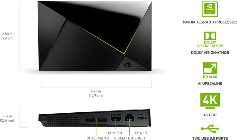 NVIDIA SHIELD Android TV Pro Streaming Media Player; 4K HDR movies, live sports, Dolby Vision-Atmos, AI-enhanced upscaling, GeForce NOW cloud gaming, Google Assistant Built-In, Works with Alexa - Image 7