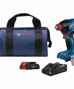 BOSCH GDX18V-1860CB15 18V Connected-Ready Two-In-One 1/4 In. and 1/2 In. Bit/Socket Impact Driver/Wrench Kit with (1) CORE18V 4 Ah Advanced Power Battery