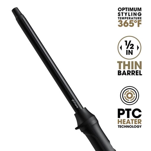 ghd Thin Wand Hair Curler ― 0.5" Hair Curler Wand with Safer-for-Hair Styling Tool Temperature, Perfect Curling Wand to Create Tight Curls in Seconds with All Day Curl Hold ― Black - Image 6