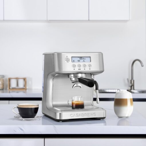 CASABREWS the Ultra Espresso Machine with LCD Display, Powerful Milk Frother and Customizable Brewing Temperature, Provides Barista-Level Lattes and Cappuccinos - Image 2