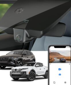 Fitcamx 4K Dash Cam Adapts for Hyundai Santa Cruz & Tucson 2022 2023 2024 2025 (Part NO#N9000) with Auto-Dimming, OEM Look, UHD 2160P Video, Built-in WiFi & APP, Loop Recording, G-Sensor, 64GB Card