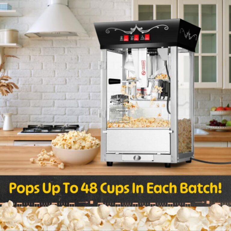 Matinee Popcorn Machine - 8oz Popper with Stainless-Steel Kettle, Reject Kernel Tray, Warming Light, and Accessories by Great Northern Popcorn (Black) - Image 6