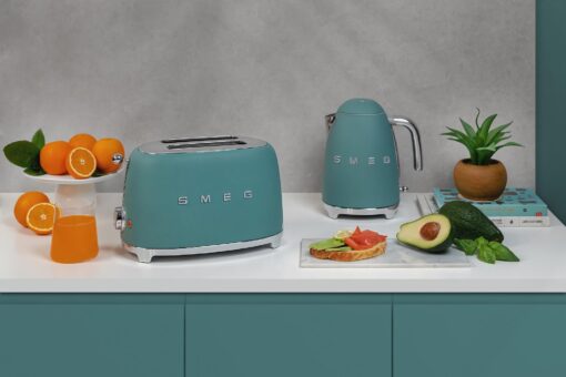 SMEG 2 Slice Toaster with 6 Presets and Defrost Function and Removable Crumb Tray (Jade) - Image 7