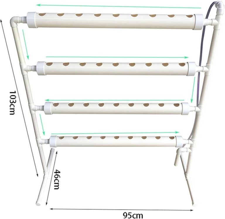 XENITE Hydroponics Growing System Hydroponic Grow Kit, 36 Holes Pipe Grow Kit Indoor Greenhouse Planting Box Gardening System Nursery Pot Hydroponic Rack Hydroponic Tower - Image 6