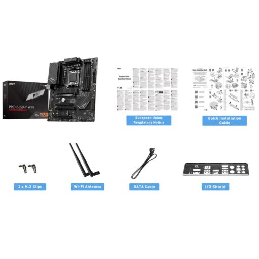 MSI PRO B650-P WiFi ProSeries Motherboard (AMD AM5, ATX, DDR5, PCIe 4.0, M.2, SATA 6Gb/s, USB 3.2 Gen 2, HDMI/DP, Wi-Fi 6E, AMD Ryzen 7000 Series Desktop Processors) - Image 3