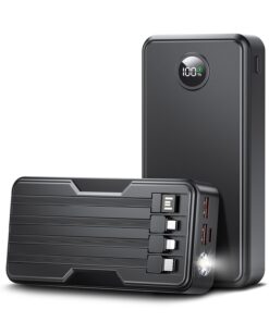 Power Bank 40000mAh Portable Charger 22.5W Fast Charger with 5 Outputs & 2 Inputs LED Display Equipped with Flashlight External Battery Pack for iPhone 16/15/14, Samsung, Etc