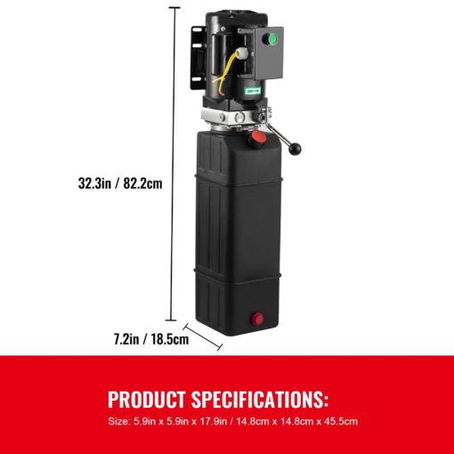 Happybuy Hydraulic Pump, 4 Gallon Hydraulic Motor for Single Phase Car Lift, 3450 RPM, 208-230 Volt, 2 HP Portable Vehicle Lift & Power Press - Image 4