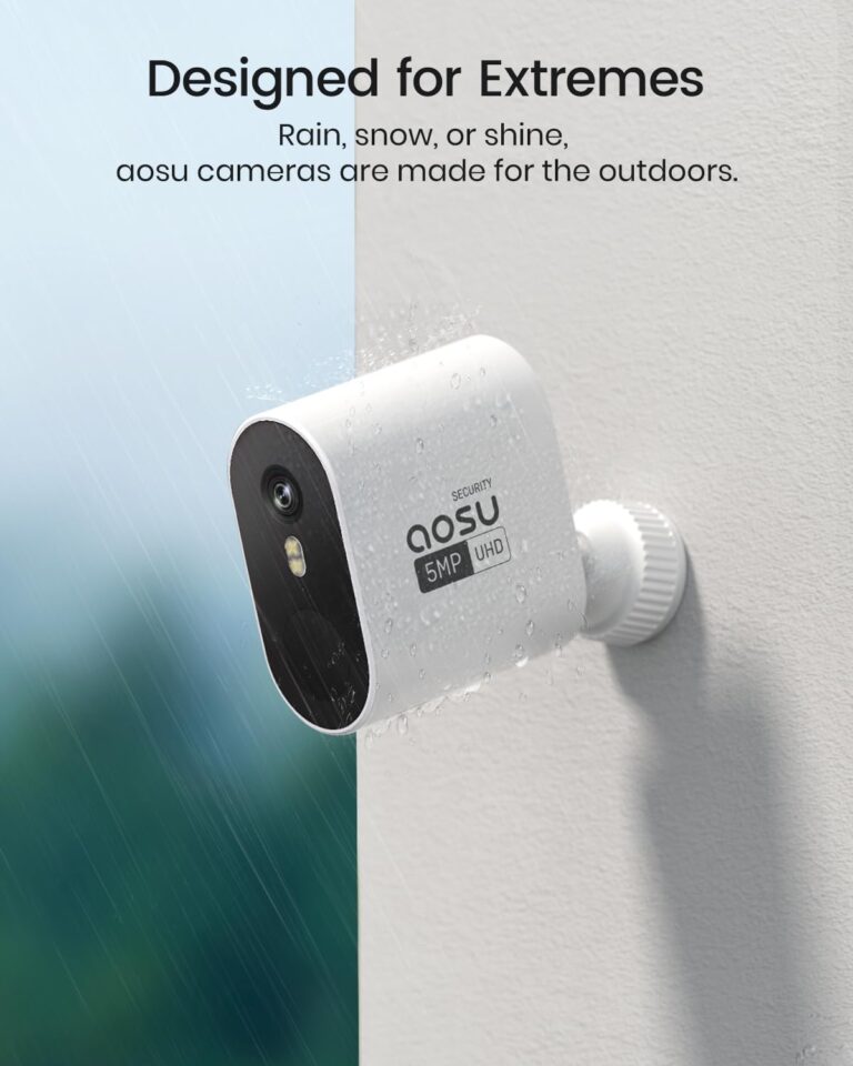 AOSU 3K/5MP Solar Security Cameras Wireless Outdoor, Ultra-Wide-Angle, Cam-to-Cam Track & Sync, Home Security System with Color Night Vision, Spotlight Smart Alarm, No Subscription, 2.4G & 5G WiFi - Image 3