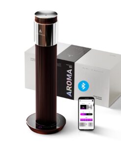 Bluetooth Waterless Essential Oil Diffuser, Cordless Rechargeable Diffuser,Cold-Air Diffusion Scent Machine for Home,Hotel Collection Diffuser,1000Sq.Ft Coverage, for Home, Office,Hotel,Spa, Burgundy
