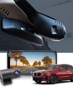 Fitcamx Front 4K+Rear 1080P Dash Cam Adapts for BMW X3 X3 2018-2024 M M40i Sdrive Xdrive30i 30e G01 (HD2-6153), OEM Look, Dual HD Video, WiFi & APP, Loop Recording, G-Sensor, Easy to Set, 128GB Card