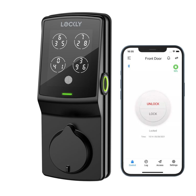 Lockly Secure Pro Bluetooth Smart Door Lock, Keyless Entry with PIN Genie® Digital Keypad, 3D Biometric Fingerprint Sensor Front Door Lock Deadbolt, Voice Control & Auto Lock - Deadbolt Edition
