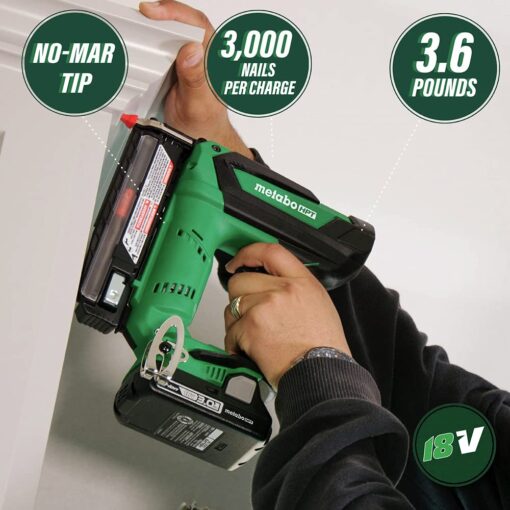 Metabo HPT 18V Cordless Pin Nailer, Tool Only - No Battery, 5/8-Inch up to 1-3/8-Inch Pin Nails, 23-Gauge, Holds 120 Nails, Lifetime Tool Warranty (NP18DSALQ4) - Image 6