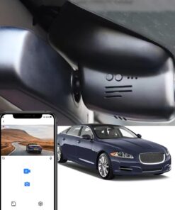 Fitcamx 4K Dual Dash Cam for 2011-2015 Jaguar XJ XJL R-Sport Portfolio Supercharged (Model B), OEM Style, Front 2160P+Rear 1080P Video, WiFi & APP, Loop Recording, G-Sensor, Easy to Use, 128GB Card