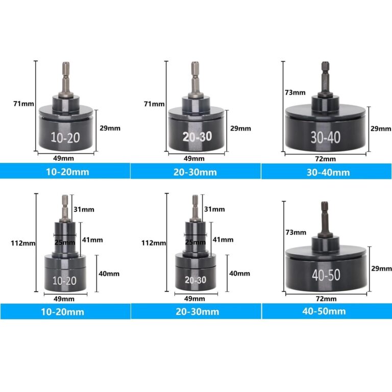 Pneumatic bottle cap sealer, handheld bottle cap screw sealer with 6 capping heads (10-50 mm), up to 2600RPM, for plastic and glass bottle caps - Image 6