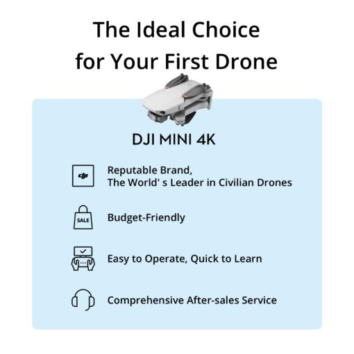 DJI Mini 4K, Drone with 4K UHD Camera for Adults, Under 249 g, 3-Axis Gimbal Stabilization, 10km Video Transmission, Auto Return, Wind Resistance, 1 Battery for 31-Min Max Flight Time, Intelligent Flight - Image 3