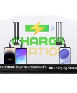 Wall Mount Charging Station with 8 Ports Phone Charger with Type-C,Android Port | Applicable for Applicable Airport Hospitals Banks Hotel and Public Places (White)