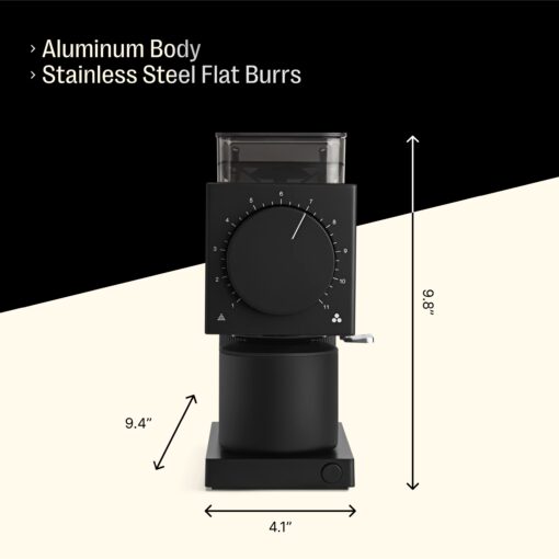 Fellow Gen 2 Ode Brew Grinder - Burr, Electric Coffee Bean Grinder with 31 Settings for Drip, French Press & Cold Brew - Small Footprint - Matte Black - Image 6