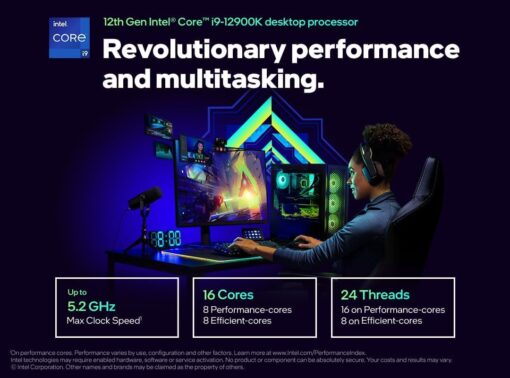 Intel Core i9-12900K Gaming Desktop Processor with Integrated Graphics and 16 (8P+8E) Cores up to 5.2 GHz Unlocked LGA1700 600 Series Chipset 125W - Image 9
