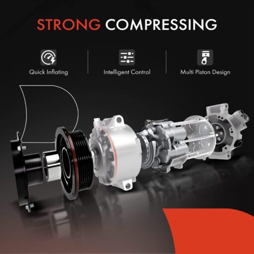 A-Premium Air Conditioner AC Compressor with Clutch Compatible with Ford Mustang 2.3L 2015-2021 - Image 4