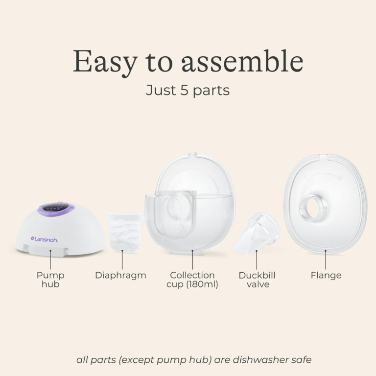 Lansinoh Discreet Duo Wearable Breast Pump, Hands Free Breast Pump, 4 Pumping Modes, 9 Levels Hospital Strength Suction, LED Display, Leak-Resistant Design, 2 Breast Flange Sizes Included: 24mm & 21mm - Image 6