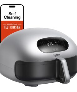 Typhur Dome 2 Air Fryer, Extra Large Airfryer with Superior Airflow, Self-cleaning Smart Digital Fryer with PFAS free Basket for Quick Easy Meals, Up to 32 Chicken Wings Capacity [New Version]