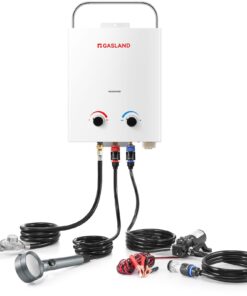 GASLAND 5L 1.32GPM Portable Propane Tankless Water Heater with 1.32GPM Water Pump and Pipe Strainer