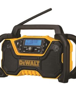 DEWALT 12V/20V MAX Portable Bluetooth Radio, Cordless, 100 ft Range, 3.5” Subwoofers, Jobsite (DCR028B)