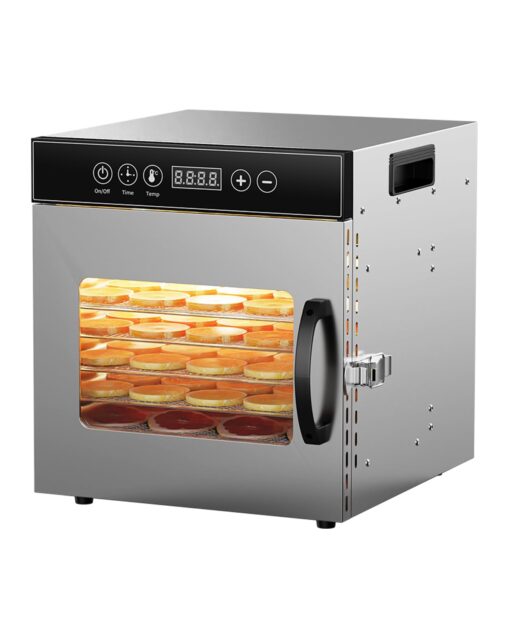 8-Tray Stainless Steel Food Dehydrator for Jerky & Meat | 194℉ Adjustable Temperature, 24-Hour Timer, Overheat Protection | Perfect for Fruits, Vegetables, and Herbs