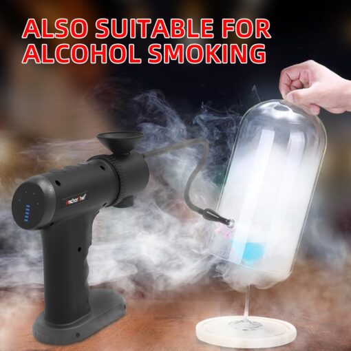 AnchorChef Smoking Gun Food Smoker,Cocktail Smoker Kit,Smoking Gun Wood Smoke Infuser Kit,Recommend as awesome gift for smoker food lovers.Gifts for Man, Dad, Husband (Black) - Image 5