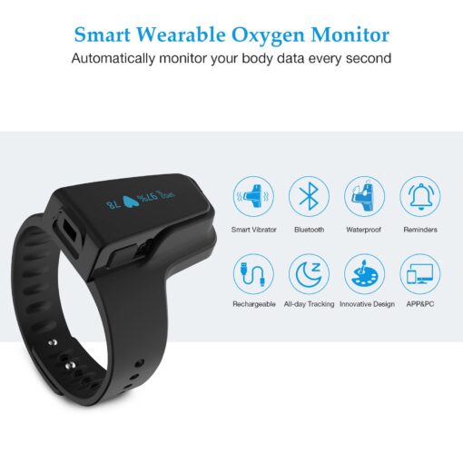 Wellue O2 Pulse Oximeter with Smart Reminder | Blood Oxygen Saturation Monitor for SpO2 and Heart Rate Tracking Continuously, Bluetooth Finger Ring with Free APP &PC Report - Image 9