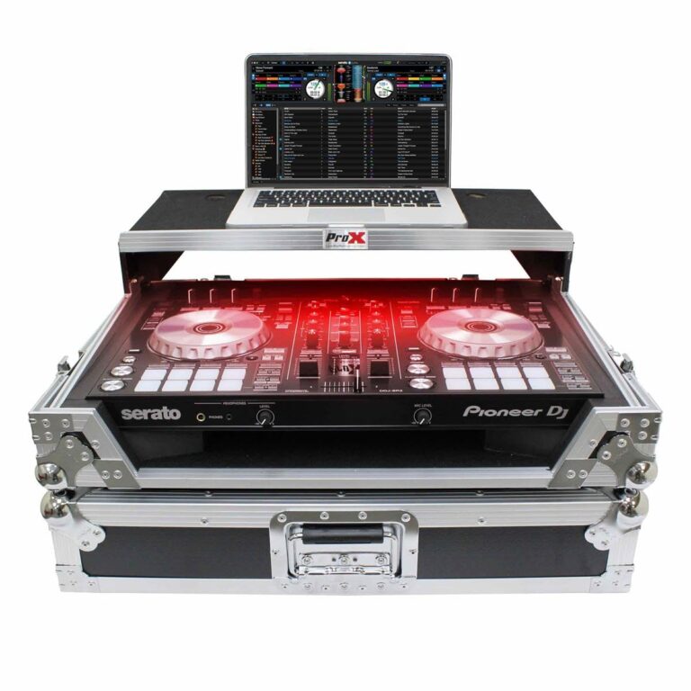 ProX XS-DDJSR2LT LED ATA Flight Case For Pioneer DDJ-SR2 DJ Controller with Laptop Shelf and LED - Image 7