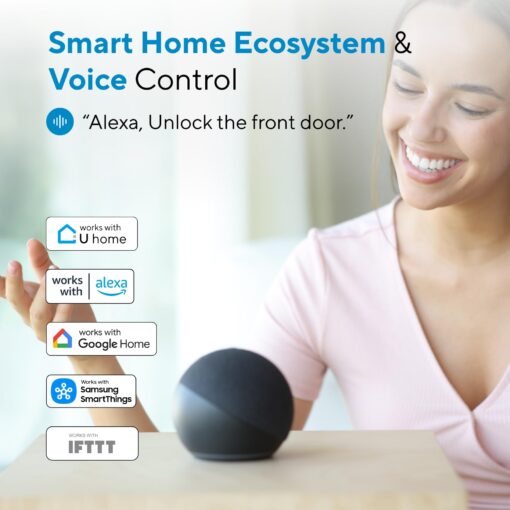 ULTRALOQ U-Bolt Pro Smart Lock with WiFi Bridge, 7-in-1 Fingerprint Keyless Entry Door Lock, App Remote Control, Backlit Keypad, Auto Unlock, Front Door Smart Deadbolt, IP65 Waterproof, 1Year Battery - Image 6