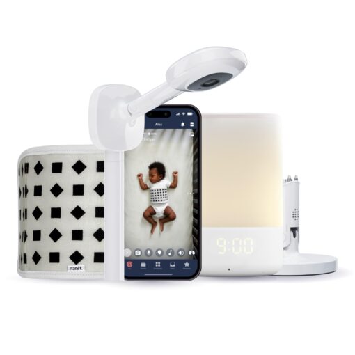 Nanit Superior Sleep Set - Includes Newborn Baby Essentials Pro Camera with Wall Mount, Travel Stand, and The Sound + Light Audio Monitoring Machine & Baby Night Light