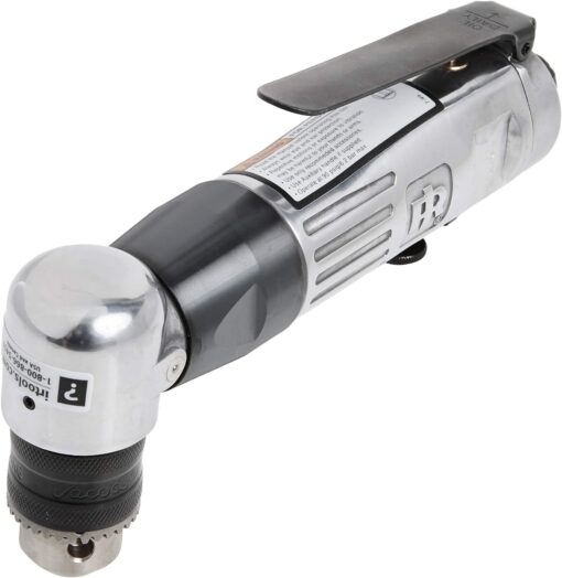 Ingersoll Rand 7807R 3/8” Reversible Air Angle Drill, Standard Duty, 1800 RPM, Quiet, Durable Jacobs Multi-Craft Chuck, Grease Plug - Image 6