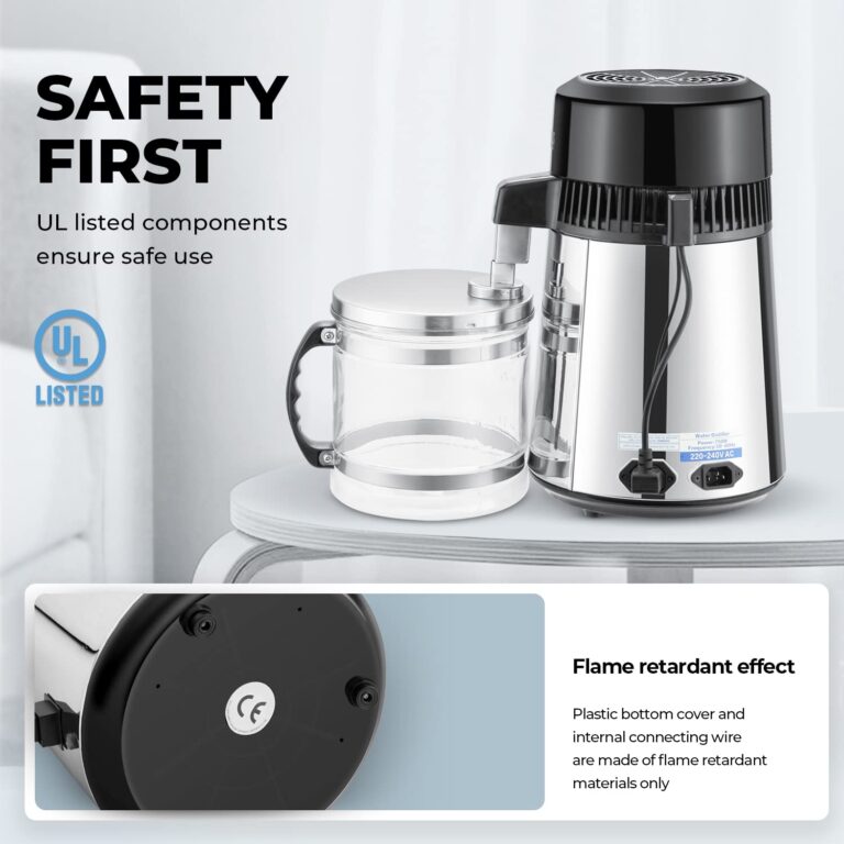 Water Distiller,1.1 Gallon Distilled Water Machine，SUS304 Water Distillers for Home ，750W Water Filter Pitcher，4L Purifier Distilled Water（Silver） - Image 2