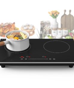 VBGK Double Induction Cooktop,4000W Induction Stove Top 110V Induction Hot Plate Electric Burner Portable Induction cooktop 2 burner with LCD Touch Screen 9 Levels Settings Child Safety Lock & Timer