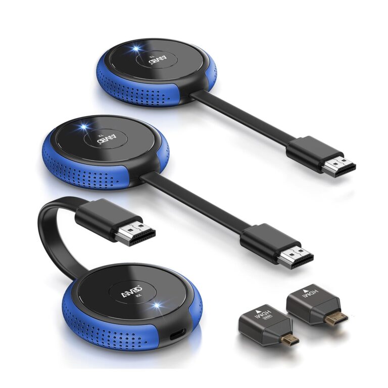 TIMBOOTECH 4K Wireless HDMI 2 Transmitters & 1 Receiver, 2.4/5.8GHz HDMI Wireless Multiple TX, Streaming Video &Audio Extender for Laptop, DSLR, TV Box, Smartphone to Monitor, Projector, TV - 165FT
