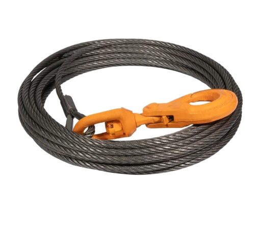 Mytee Products 1/2" x 150' Winch Cable Rope Wrecker Tow Truck Rollback - Steel Core w/Hook, 23,600 lbs Breaking Strength - Image 5