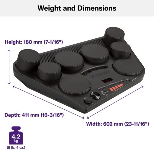 Yamaha DD75 Portable Digital Drums with 2 Pedals and Drumsticks - Power Adapter sold separately - Image 3