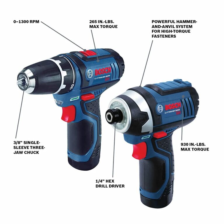 BOSCH 12V Max Cordless Drill/Driver and Impact Driver Combo Kit with Assorted Impact Tough Screwdriving Custom Case System Set - Image 7