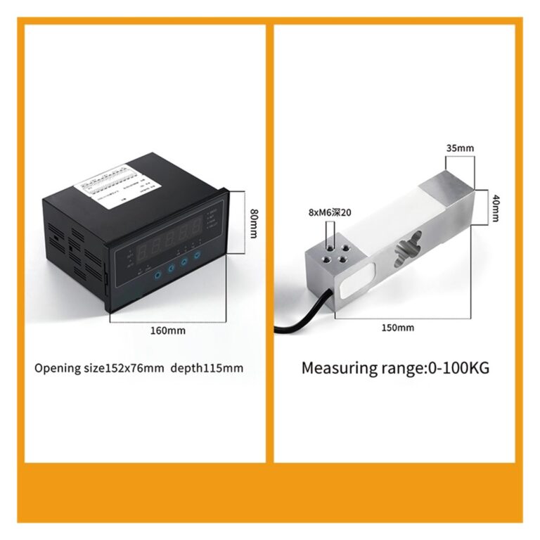 KACOME Load Cell with Electronic Scale, Force transducer, Rectangular, HX711, Pressure, Compression, Tension 200kg(100kg) - Image 2