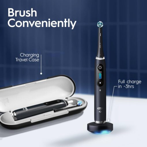 Oral-B iO Series 9 Electric Toothbrush with 4 Brush Heads, Aqua Alabaster - Image 4