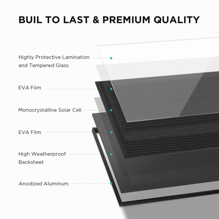 EF ECOFLOW 2PCS 100W 12V Solar Panels, High Efficiency Monocrystalline PV Modules, IP68 Waterproofing, Ideal for RV& Marine Rooftop, Farm Battery, Power Kits & Ecosystem - Image 7