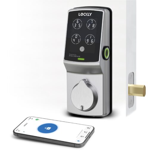 Lockly Secure Pro Bluetooth Smart Door Lock, Keyless Entry with PIN Genie® Digital Keypad, 3D Biometric Fingerprint Sensor Front Door Lock Deadbolt, Voice Control & Auto Lock - Deadbolt Edition - Image 2