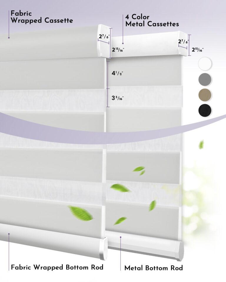 Graywind Motorized Zebra Blinds Compatible with Alexa Google WiFi Hardwired Smart Horizontal Window Blind Remote Control Light Filtering Electric Window Shades, Customized Size (Pure White) - Image 3